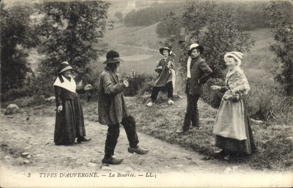 Auvergne — La Bourrée — LL. — Tipos de Auvergne, n°3 - Frente
