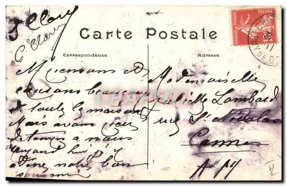 Młoda Auvergnatka — L'Hirondelle, Pailhès — L. Baranis, n°51 - Rewers