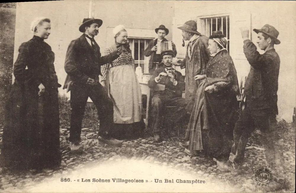 Um Bal Champêtre — As Cenas Campestres — n°886 — Edições d'Art Margerit Brémond, Le Puy - Frente