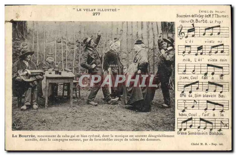 Bourrée — Dança campestre — "LE VELAY ILLUSTRÉ" n°277 - Frente