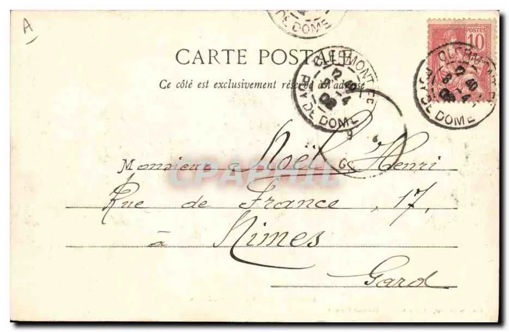 A Montagnarde - 'L'ar fouillet Bougri' — Lib. Bougé-Béal, 21 rue de l'Écu, Clermont-Ferrand - Verso