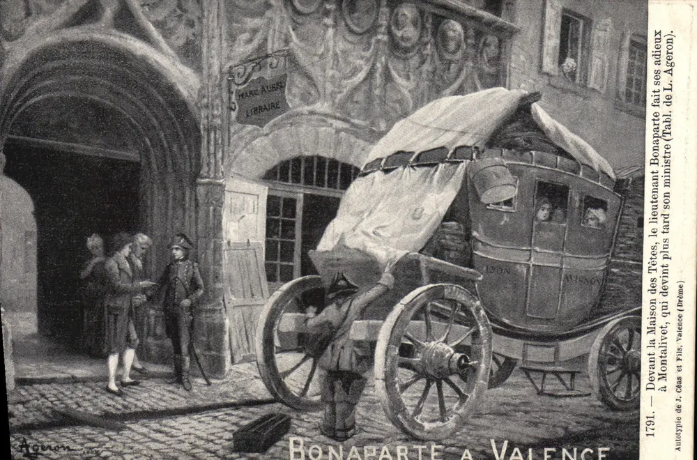 Bonaparte in Valence — 1791 — Autotyp von J. Céas et Fils, Valence (Drôme) - Vorderseite
