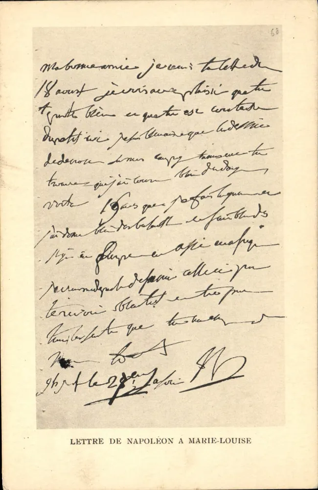 Brief von Napoleon an Marie-Louise — Editions des Bibliothèques Nationales de France - Vorderseite