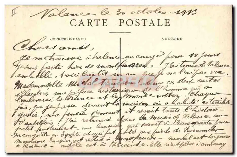 Authentische Kammer des Leutnants Bonaparte in Valence — Louis Ageron, n° 48 - Rückseite