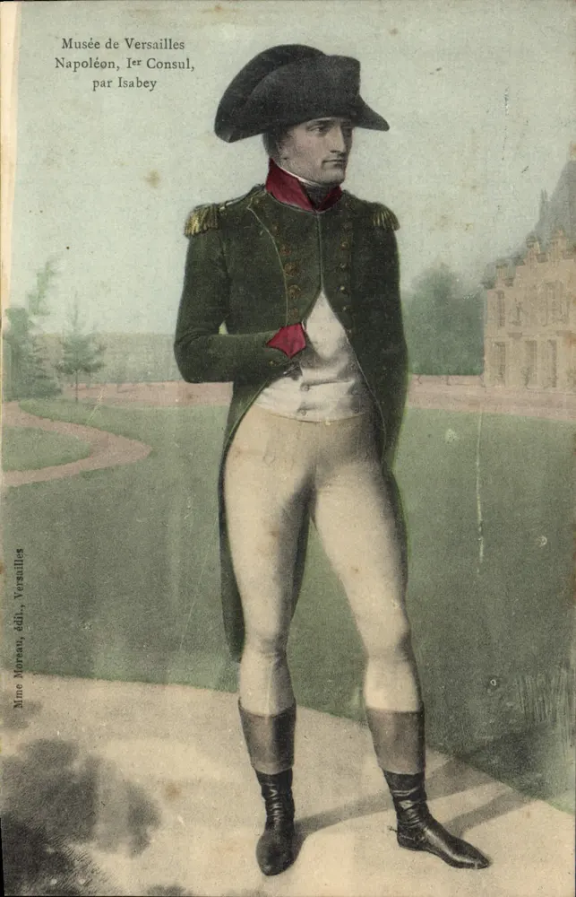 Napoleon, Erster Konsul — Museum von Versailles — von Isabey, Verlag Mire Moreau, Versailles - Vorderseite