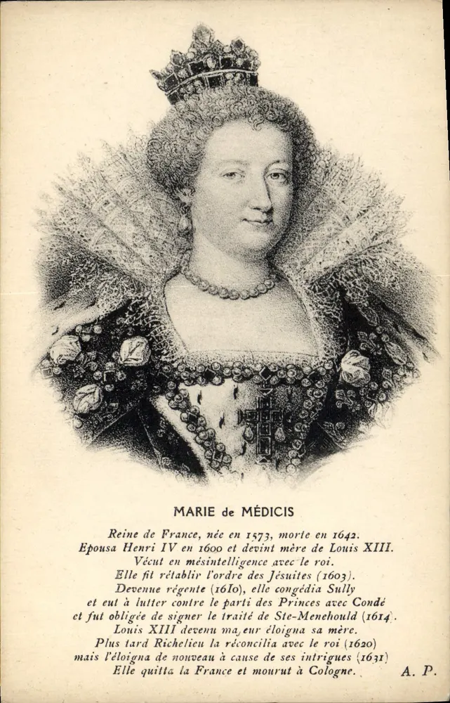 Marie de Médicis — Königin von Frankreich — A. P. - Vorderseite