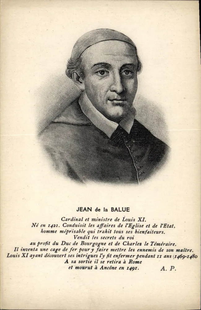 Jean de la Balue — Kardinal und Minister von Louis XI — A. P. - Vorderseite