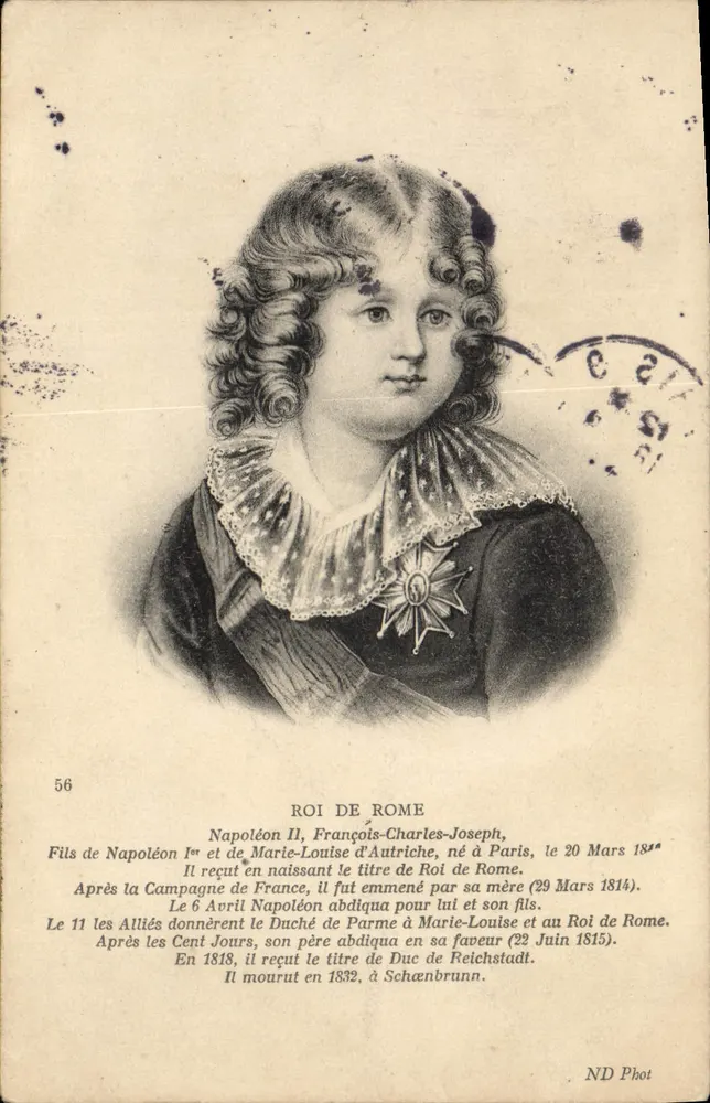 Napoleon II, François-Charles-Joseph — Koning van Rome — ND Phot, n° 56 - Voorkant