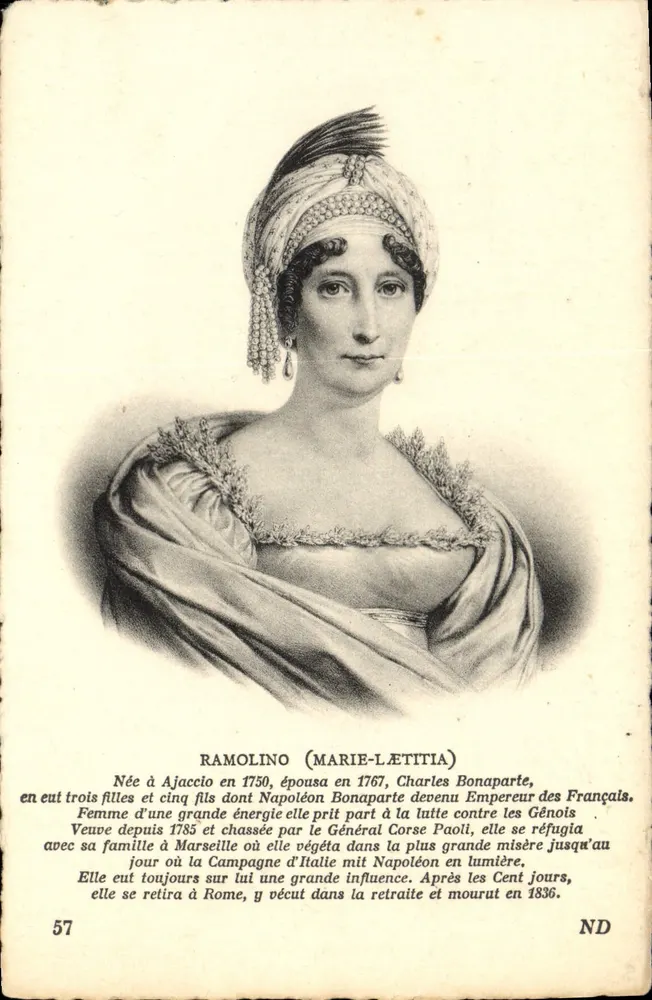 Marie-Léotitie Ramolino — Esposa de Napoleão Bonaparte — Editor ND, n° 57 - Frente