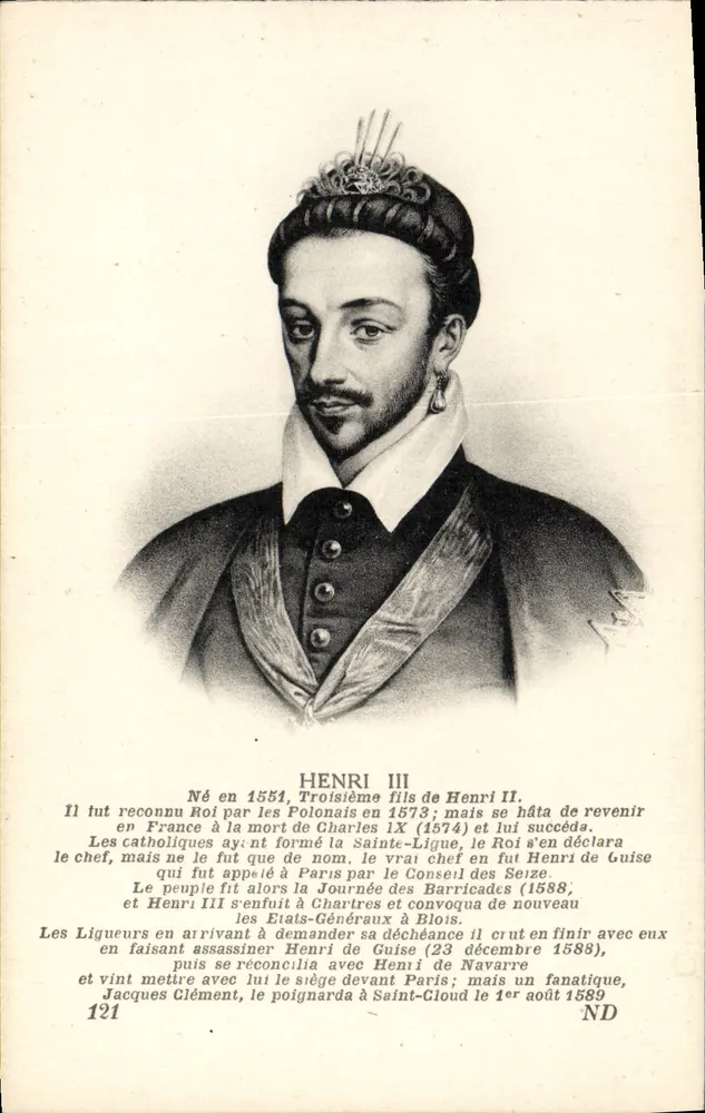 Henri III — Historisches Portrait — Imp. Aub Regallian, Paris - Vorderseite