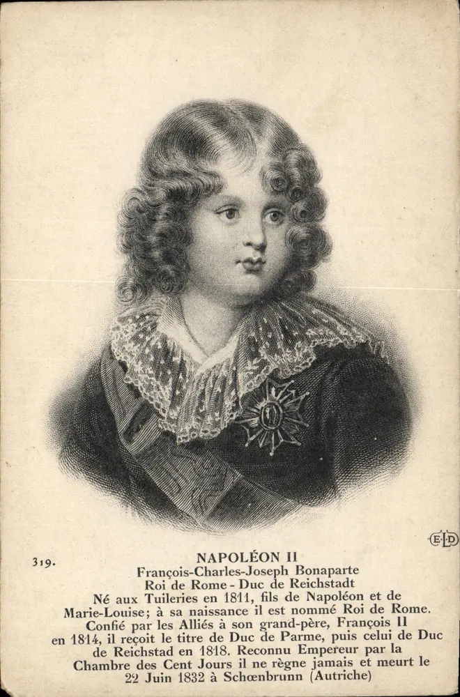 Napoleon II — Graviertes Portrait — Verleger E.D. n° 319 - Vorderseite