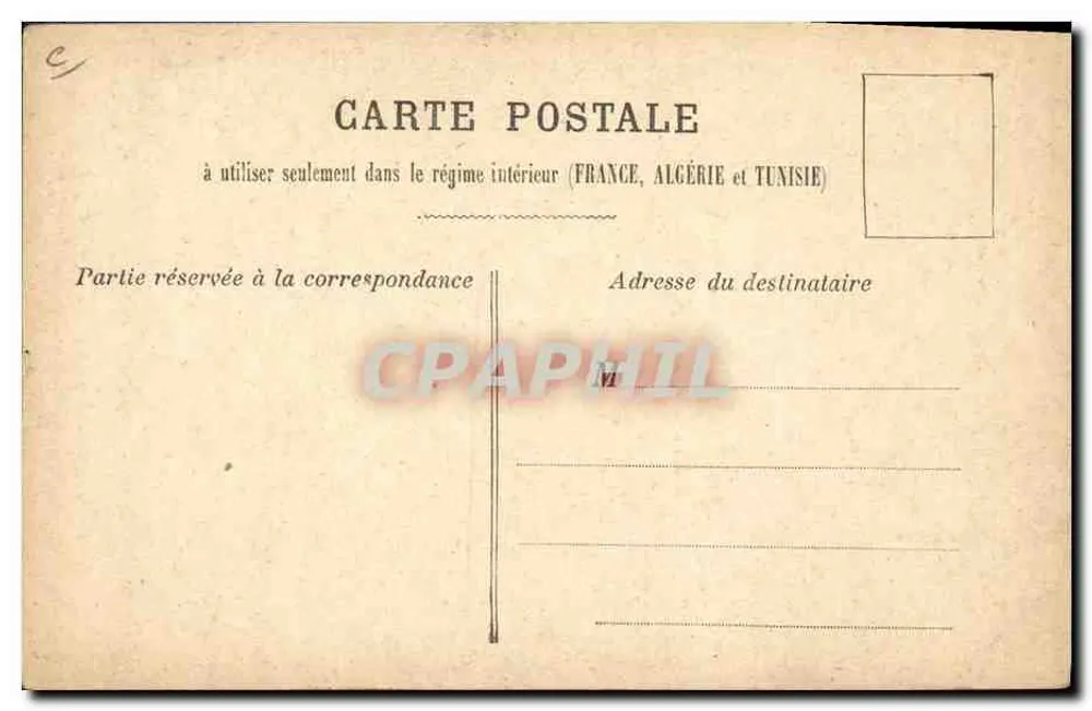 Galo motorista — Galo motorista — Carta postal humorística - Verso