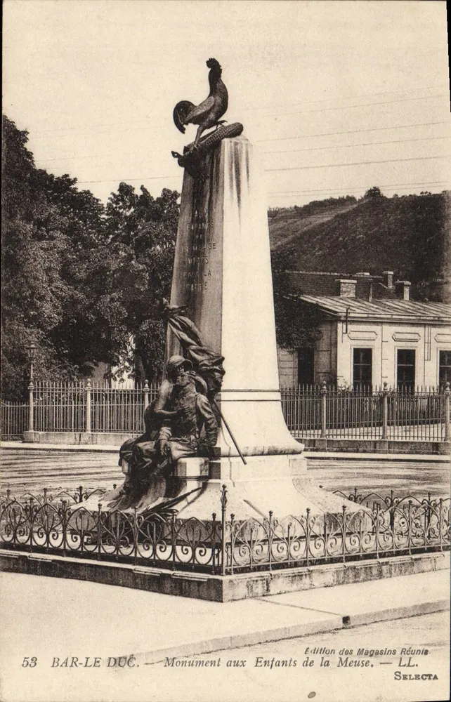 Bar-le-Duc — Pomnik Dzieci Mezjusz — Wydanie Magazynów Zjednoczonych, LL, n°53 - Awers