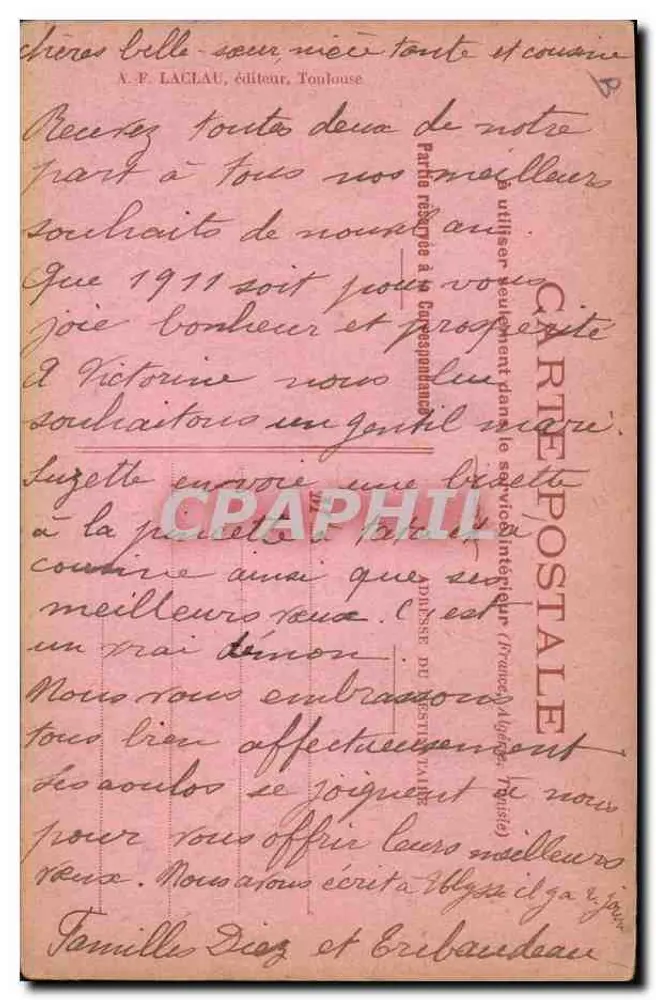 Kurczak mówiący — Chantecler — A. P. Laclau, Toulouse - Rewers