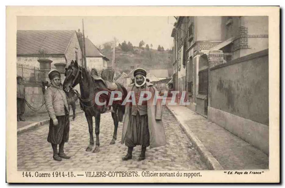 Villers-Cotterets — Offizier verlässt den Bericht — Ed. Pays de France - Vorderseite