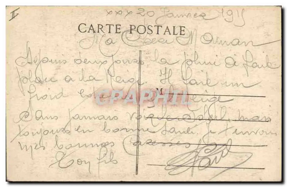 Die Dreifache Allianz — Die Verteidigung von Paris — Éditeur Barabino, Costumier, O.A. Ouvrière, Marseille, Série Dionne - Rückseite