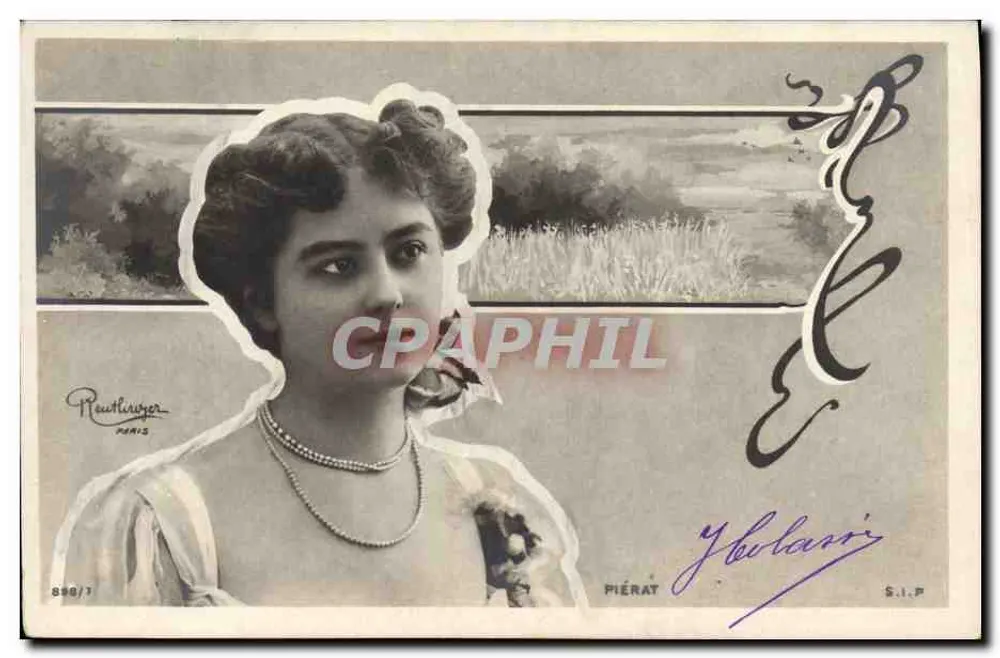 Junge Frau — Portrait — Piérat, S.I.P. Nr. 898/1 - Vorderseite