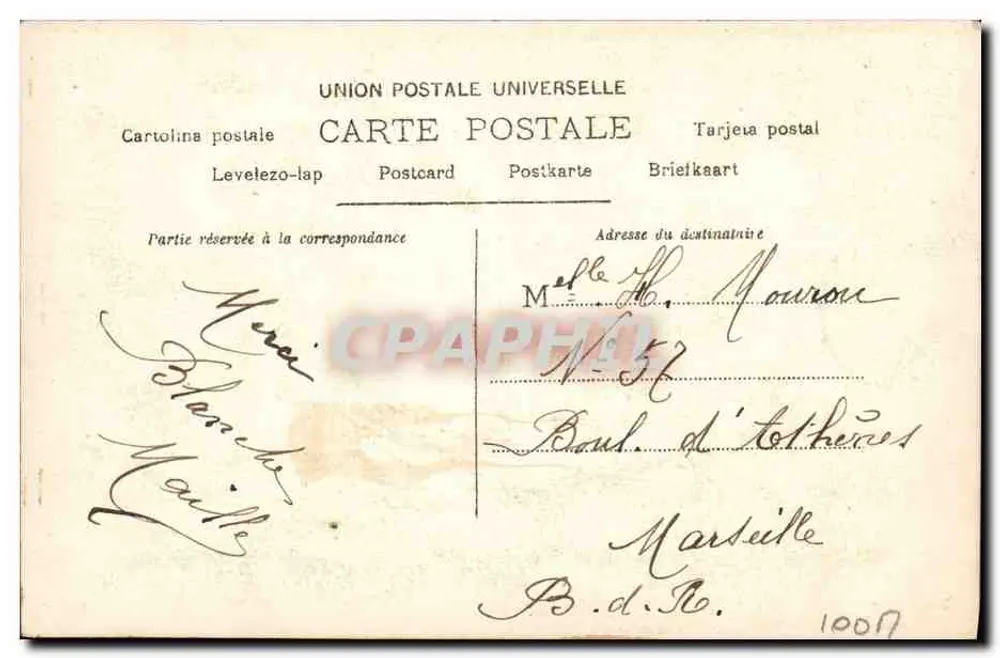 Junge Frau in Hut mit Blumen — L. GÉRARD — S.I.P. Paris - Rückseite