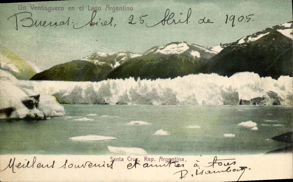 Glaciar de Ventisquero no Lago Argentino — Santa Cruz, Rep. Argentina — editor desconhecido, número de série não visível - Frente