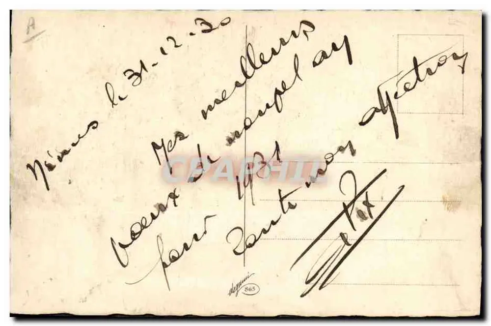 Frau in Pelz — Frohe Neujahr — T. CORDELLA, Nr. 20 - Rückseite