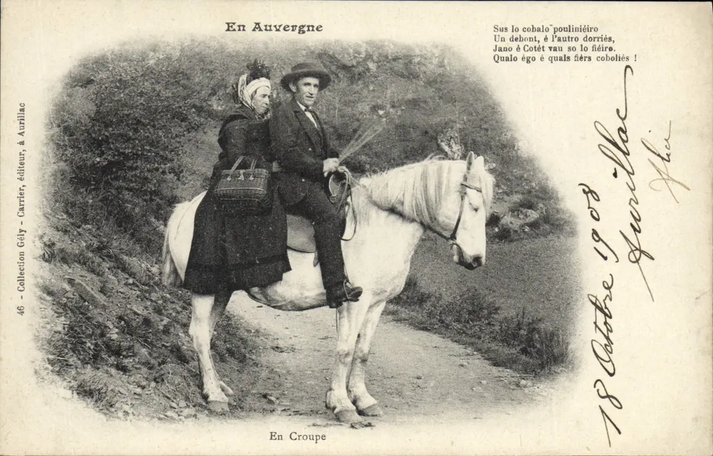 Na Auvergne — En Croupe — Coleção Gély, editor, em Aurillac - Frente
