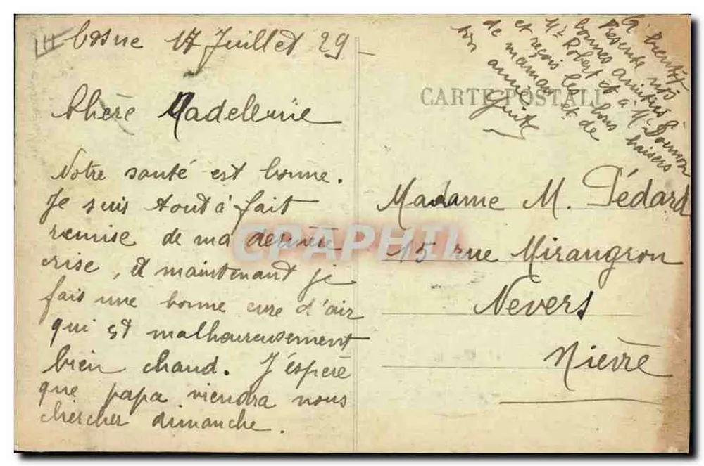 O Bourbonnais — A Sopa de Nabo — Editor M.T. n°6399 - Verso