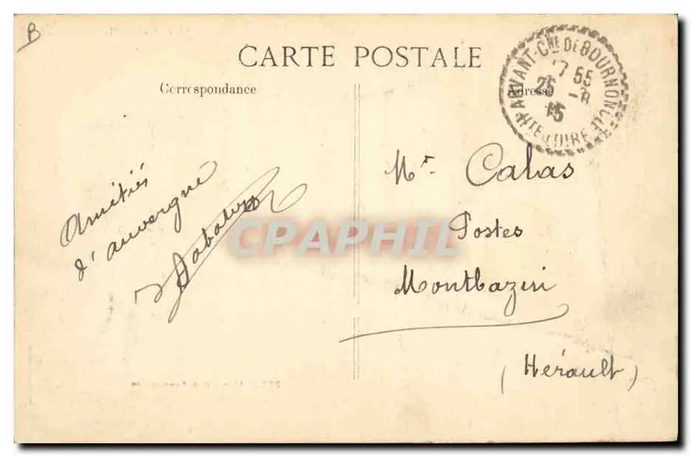 Uma Noiva Auvergnata — A Auvergne Pittoresca — n°2031 - Verso