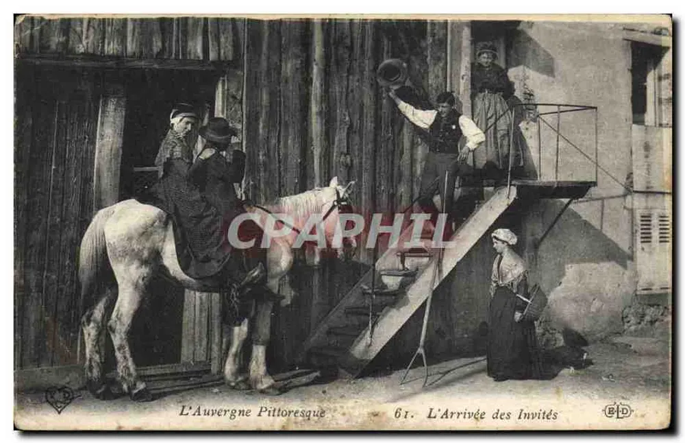 A Auvergne Pittoresca — A Chegada dos Convidados — Editor B.D. n°61 - Frente