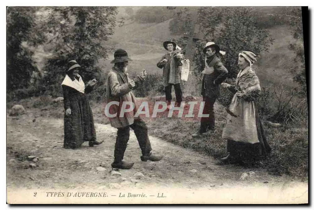 Typés d'Auvergne — La Bourrée — LL. - Frente