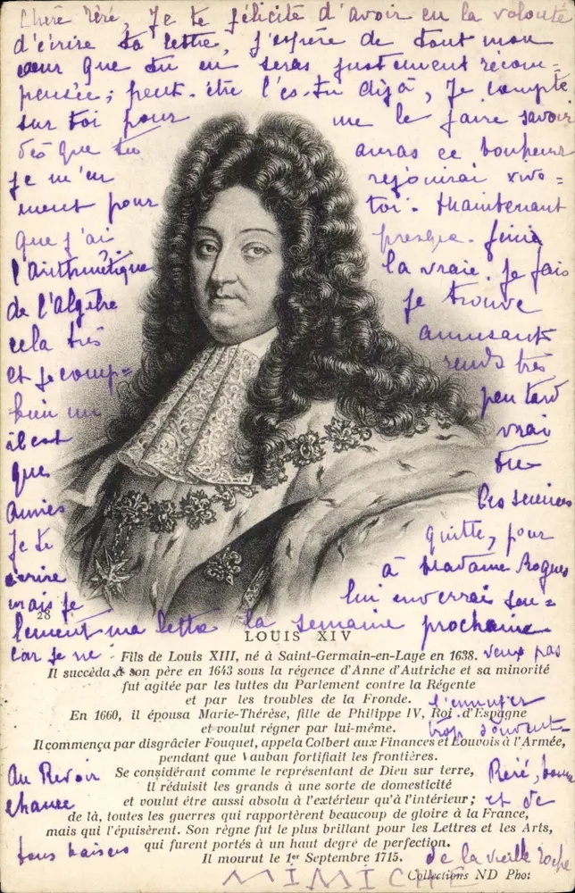Louis XIV — historisches Portrait — Établissements Photographiques de NEURDEIN Frères, Paris - Vorderseite