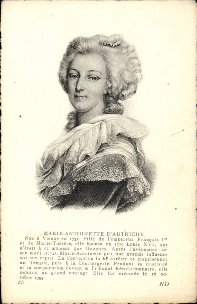 Marie-Antoinette da Áustria — Retrato — Editor Lévy e Neuroue Héritier, n° 35 - Frente