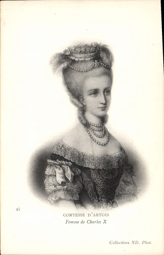 Condessa d'Artois — Mulher de Carlos X — Coleções ND. Fot. n°45 - Frente