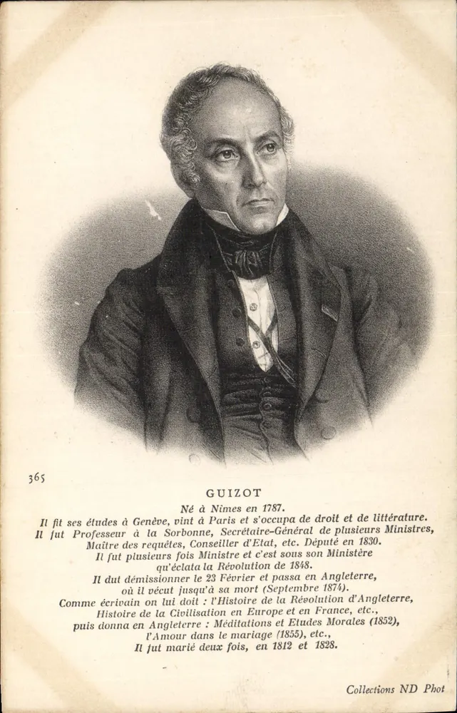 Guizot — Retrato com biografia — Coleções ND Phot - Frente