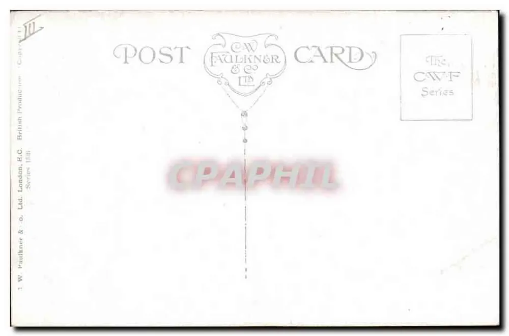 Um casal imponente — William and Mary — editor C.W. Faulkner & Co. Ltd. n° 15 - Verso