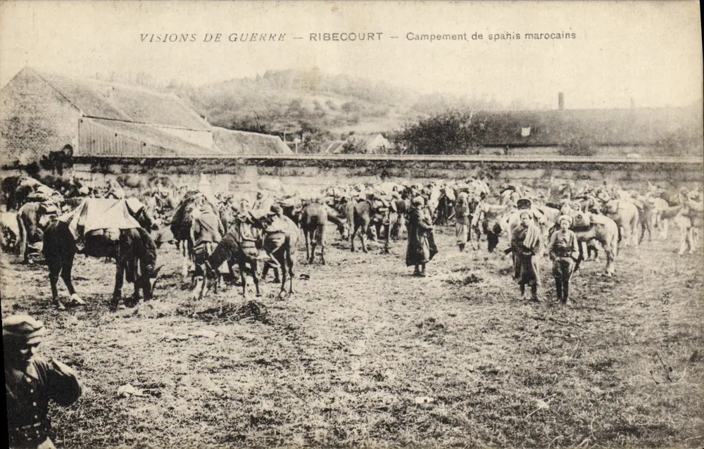 Ribecourt — Lager der marokkanischen Spahis — Kriegsbilder - Vorderseite