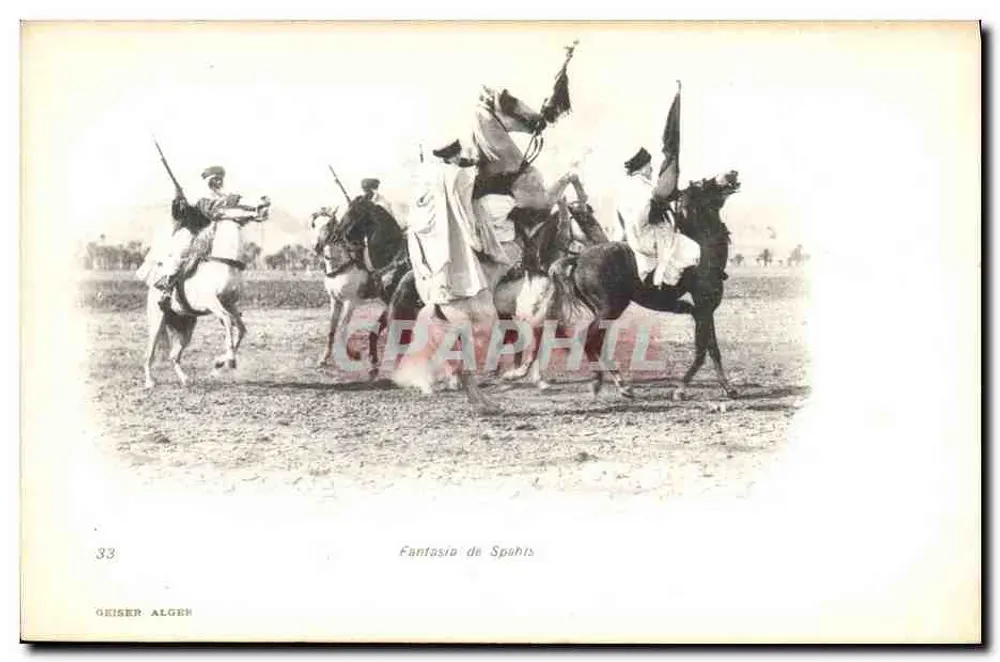 Fantasia der Spahis — Algerien — GEISER ALGER Nr. 33 - Vorderseite