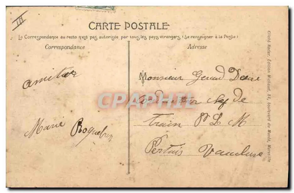 Marseille — Kolonialausstellung. Lager der algerischen Spahis — Edition Michaud, Marseille - Rückseite