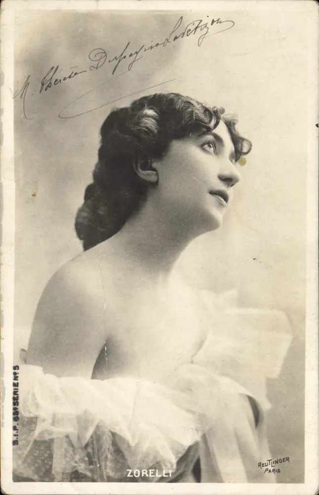 Frau Odette Dufour — Portrait von Zorelli — S.I.P. Serie Nr. 5, Reutlinger Paris - Vorderseite