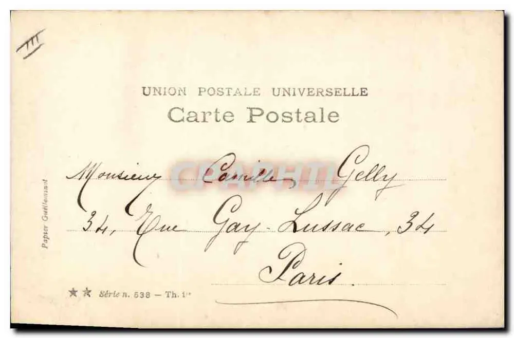 Paulette — Schauspielerin am Théâtre Marigny — Walery, Paris - Rückseite