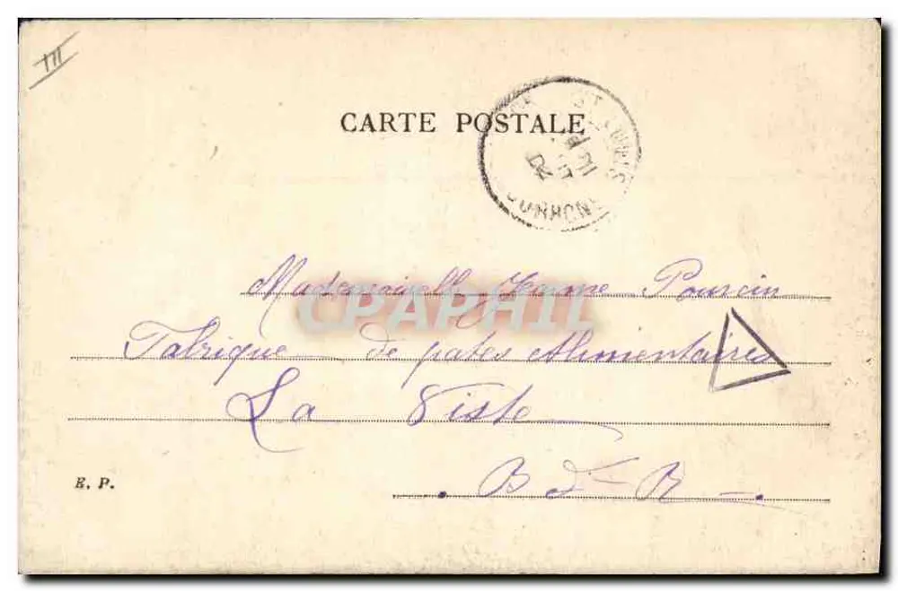 Frau im orientalischen Kleid — Innenraum-Szene — Paulinette, Verlag E.P. - Rückseite
