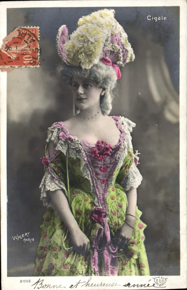 Frau im Bühnenkostüm — Cigale — Walery Paris, Nr. 2005 - Vorderseite