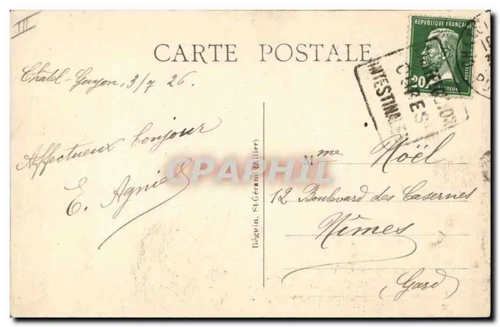 L'Auvergne Pittoresque — 145. Ao Seu Lugar de Moradia — Ideal - Verso