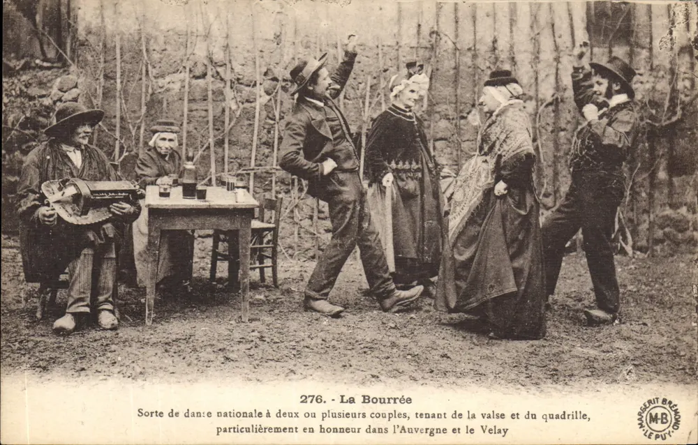 La Bourrée — Dança nacional em Auvergne e Velay — Éditions d'Art Margerit-Bremon Le Puy - Frente