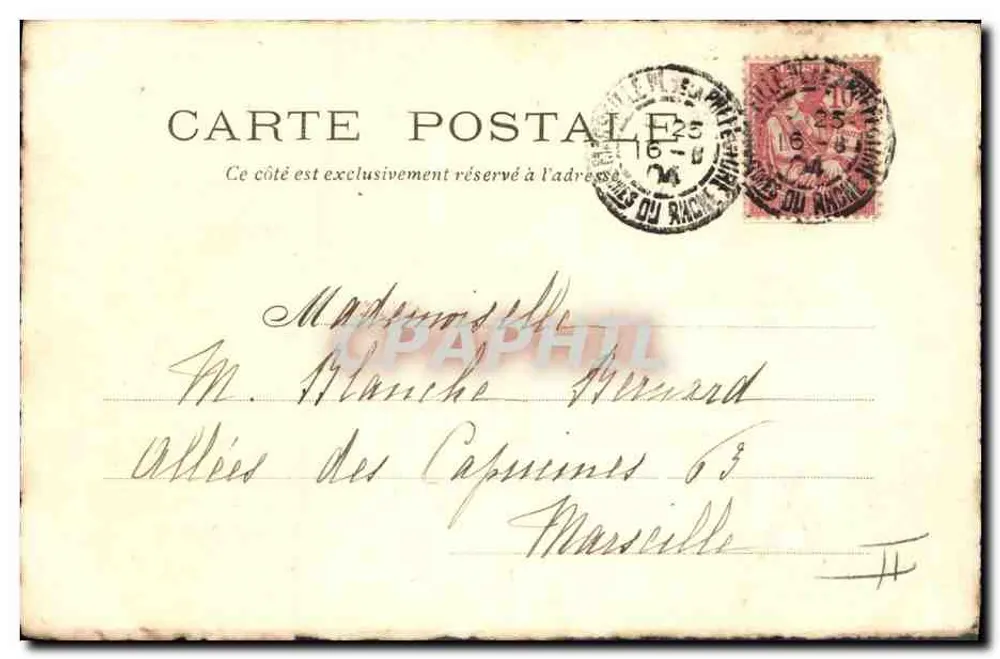 Hoa centaurée — Vẽ bằng nước màu — Poupelle - Mặt sau