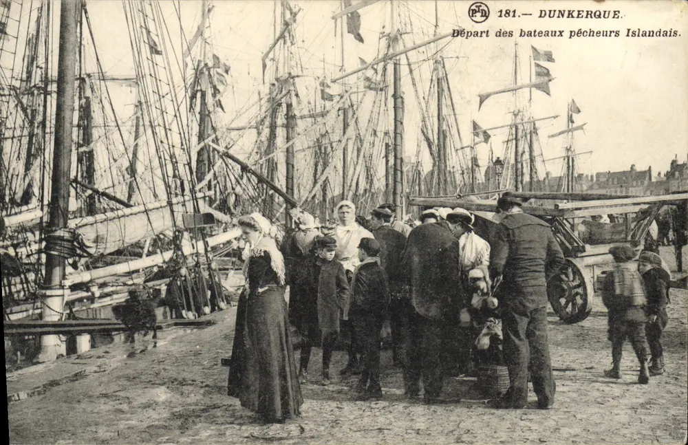 Dunkirchen — Abfahrt der isländischen Fischboote — Verlag P.D. n° 181 - Vorderseite