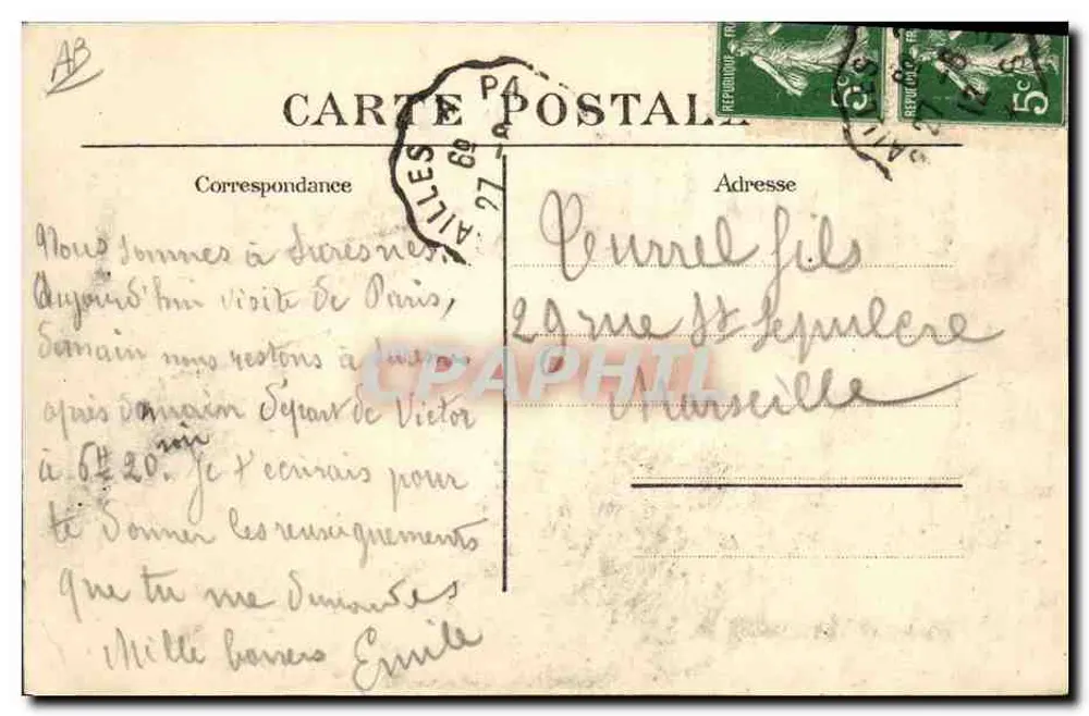 Suresnes - Die Ufer der Seine - Der Morutier von Neufundland Einzigartige künstlerische Ansicht — F. E. Paris, n°10 - Rückseite