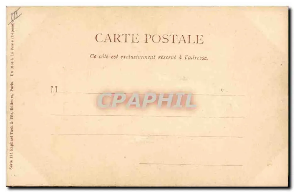 Mme de Maintenon — Mulheres Célebres da França — Tuck & Fils, Paris, Série 171 - Verso
