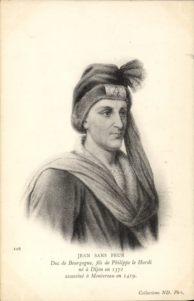 Jean Sans Peur — Herzog von Burgund, Sohn von Philipp dem Tapferen, geboren in Dijon 1371, ermordet in Montereau 1419 — Collections ND. Phot. n° 116 - Vorderseite