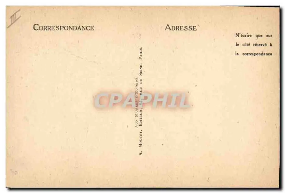Marie-Antoinette da Áustria — Retrato — Editor A. Moutet, n° 441 - Verso
