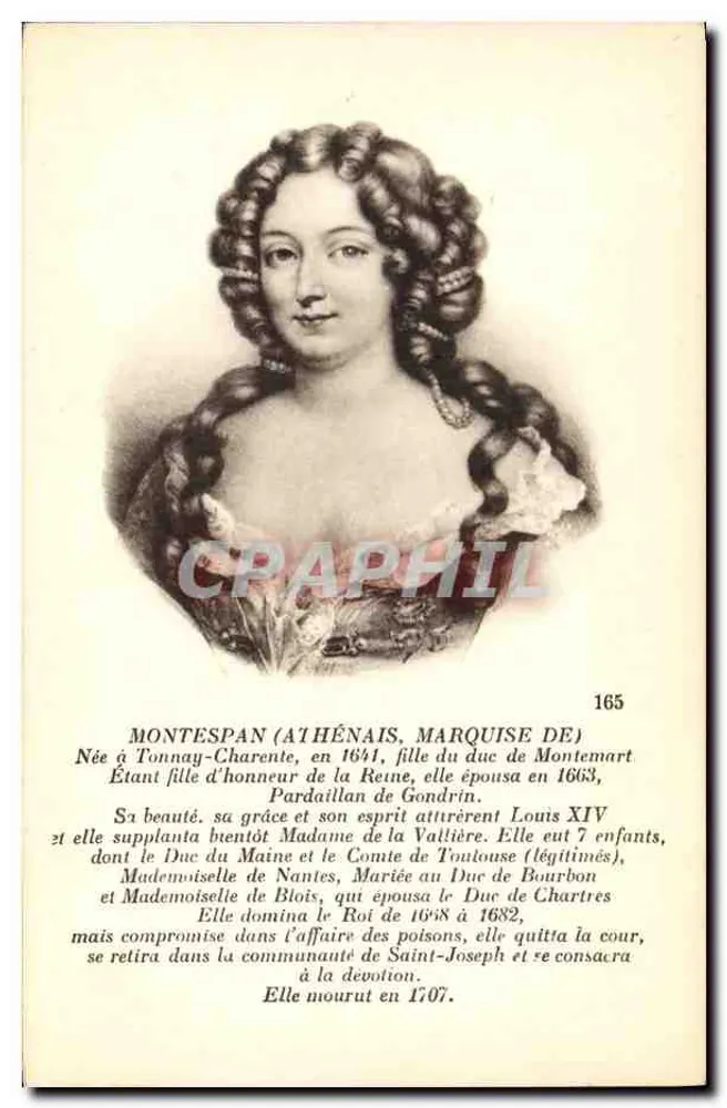 Madame de Montespan — Marquesa de Montespan — Coleção de História & S. Paris - Frente